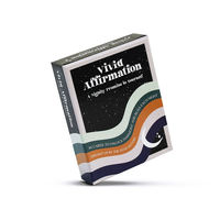 Ensemble de cartes d'affirmation positive personnalisées en papier d'art avec boîte rigide en deux parties et guide pour des cadeaux de bien-être