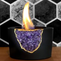 Nouveau Come Outdoor Decor Portable Table Top Petit Chiminea Méditation Bol Géode Bougeoir ConcreteFire Pit