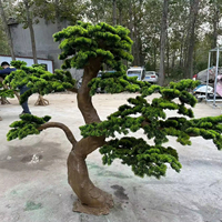 Großhandel Maßgefertigter Großer Künstlicher Garten-Kiefernbaum Spezielle Form Indoor Fiberglas Holz-Kiefer