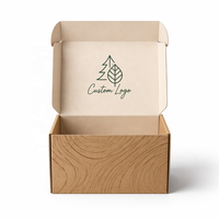 Boîte d'emballage en carton ondulé en papier kraft, boîte postale pliable, emballage personnalisé, boîte d'expédition pour le commerce électronique