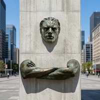 Statue de sculpture artistique contemplative en bronze classique figurative, moulée en 3D et finie à la main