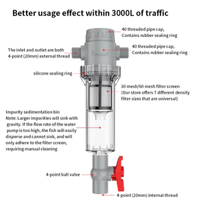 ตัวกรองตู้ปลา <span class=keywords><strong>เครื่อง</strong></span>เก็บของเสียจากปลา <span class=keywords><strong>เครื่อง</strong></span>แยกอุจจาระ ตัวกรองตู้ปลาพร้อมระบบ<span class=keywords><strong>กรอง</strong></span>น้ำที่มีประสิทธิภาพ - Product Image 5