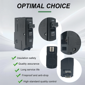 Mini disyuntor en miniatura de alta capacidad 10KA monofásico 1P 15A/100A Mcb enchufe negro con corriente nominal de plástico de cobre - Product Image 2