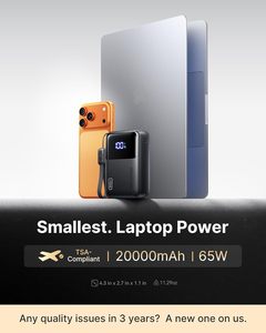Cargador Portátil <span class=keywords><strong>INIU</strong></span> de 20000mAh Ultracompacto con Carga Rápida Dual PD de 65W, Seguro para Vuelos, con Pantalla LED, USB-C y USB-A - Product Image 2