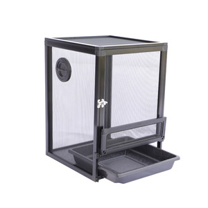 Terrarium rectangulaire <span class=keywords><strong>PAYI</strong></span> de troisième génération pour animaux d'élevage, boîte en maille, cage en alliage d'aluminium pour caméléon, gecko cranté, têtard, lézard - Product Image 1