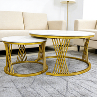 Table basse ronde extensible moderne et durable avec plateau en ardoise et structure métallique rétractable – Vente en gros