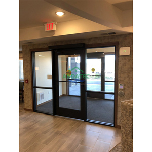 Porte d'entrée commerciale à double vitrage en aluminium pour supermarché, à vendre - Product Image 6