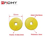 Etiqueta de Inspección de Patrulla NFC RFID, Chip NTAG213, Comunicación ISO14443A, Material ABS, Diseño de un Solo Orificio