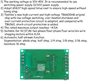 Aismartlink แผงควบคุมมอเตอร์สเต็ปเปอร์แกนเดี่ยว TB6600HG TB6600 4.5A <span class=keywords><strong>TB6560</strong></span>เปลี่ยน - Product Image 4