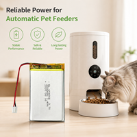 Batería Recargable de Polímero de Litio OEM 3.7V 2000mAh 654065 UN38.3 UL1642 CE para Alimentador Automático de Mascotas, Dispositivo Portátil de Respaldo de Energía