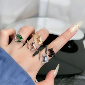 Personality Moon Snake Winding <b>Rings</b> for Women Men Gothic Hiphop Adjustable Opening Finger <b>Rings</b> Fashion Jewelry Accessories - Product Image 4