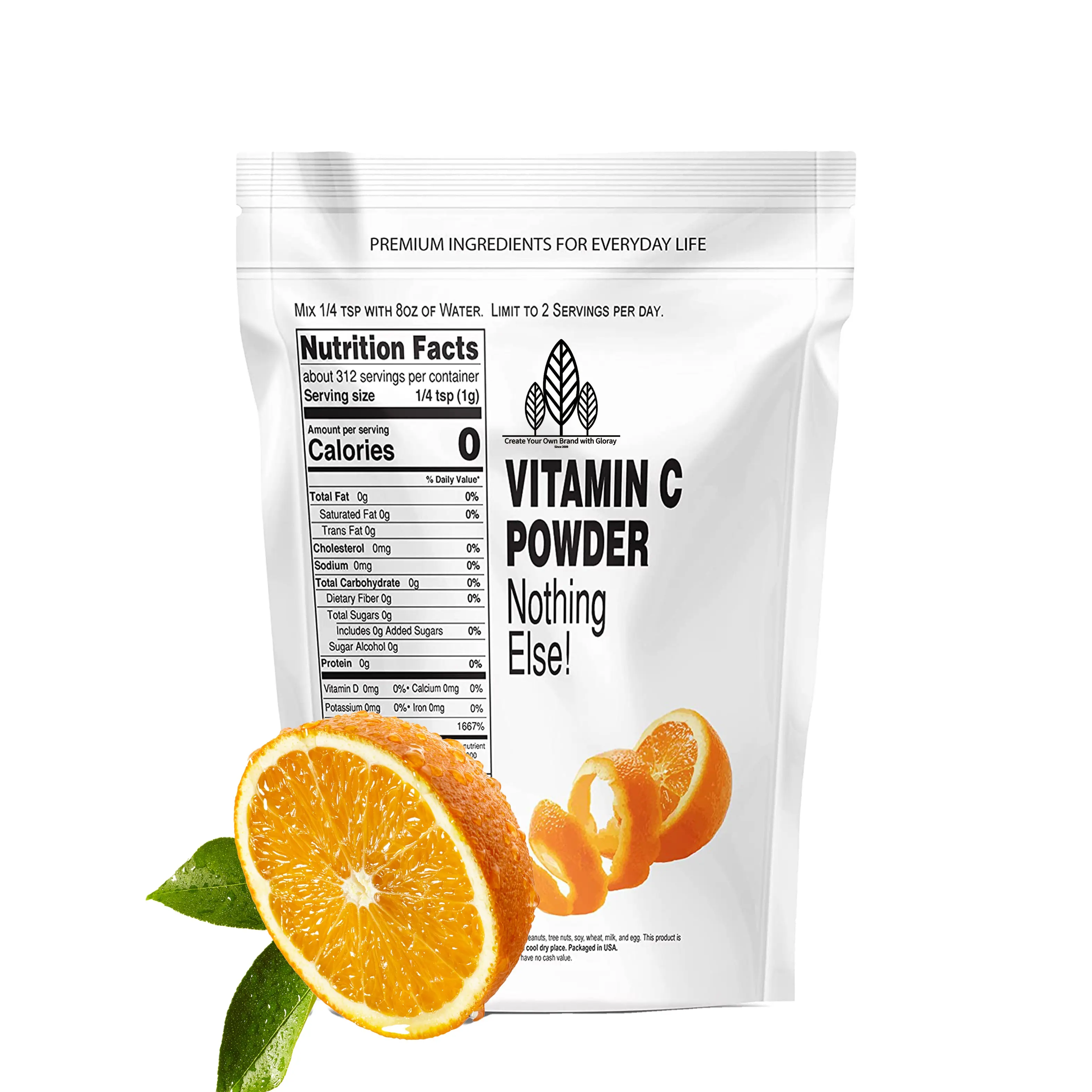 Supplément d'électrolyte OEM vitamine C minéral poudre de boisson instantanée pour un soulagement rapide de la déshydratation soutien immunitaire et Booster de collagène