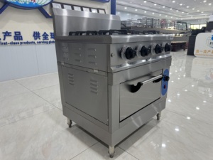Fabricant professionnel <span class=keywords><strong>Cuisinière</strong></span> 4 brûleurs Hôtel commercial Équipement de cuisson <span class=keywords><strong>Cuisinière</strong></span> à gaz avec four - Product Image 3