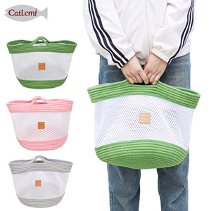 Tas bahu hewan peliharaan gaya klasik, tas pembawa kucing kepang dengan pola cetak katun bernapas untuk pernapasan buruk atau kucing - Product Image 1