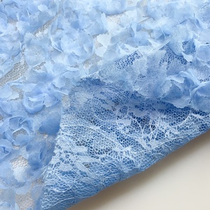 Vải Ren Lưới Thêu Hoa <span class=keywords><strong>3D</strong></span> Giá Nhà Máy Dệt Thiệu Hưng Cho Đầm Hoa Dự Tiệc Cho Trẻ Em - Product Image 3