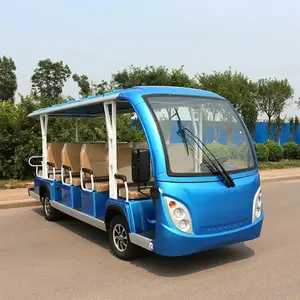 Sightseeing Double Decker Bus For Sale Bus Nature Park 72v Electric Sightseeing Car 14 Seats Solar Sightseeing Bus Car