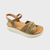Sandales à plateforme épaisse fantaisie pour femmes en gros, sandales plates épaisses de qualité abordable pour femmes et dames, fabricant OEM ODM