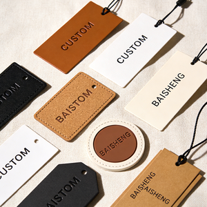 Étiquette personnalisée en cuir PU gaufré avec impression 3D en silicone, multi-formes, avec œillet en laiton pour collier et laisse d'habillement pour animaux de compagnie - Product Image 4