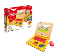 Máquina Educativa para Bebés, Simulación de Computadora Portátil con Luz, Música y Teclado, Mini Laptop de Juguete para Niños