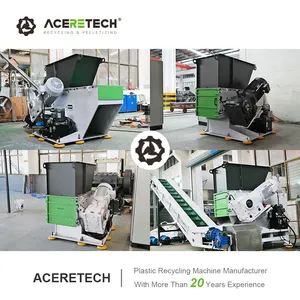 Hoge Output 200-1000 Kg/u Afval Plastic Ton Zakken Recycling Enkele As Shredder Machine Prijs Ls800