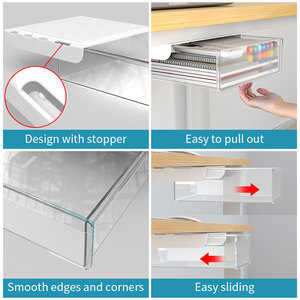 Organizzatore <span class=keywords><strong>Sottoscrivania</strong></span> Senza Foratura, Grande Capacità, Contenitore Nascosto per Scrivania Ufficio, Studio e Postazione di Lavoro - Fornitura all'Ingrosso - Product Image 5