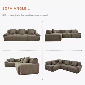 Set di Divani Modulari Moderni in Tessuto per Soggiorno, Imballaggio Sottovuoto, Alta Qualità, Vendita all'Ingrosso - Product Image 4