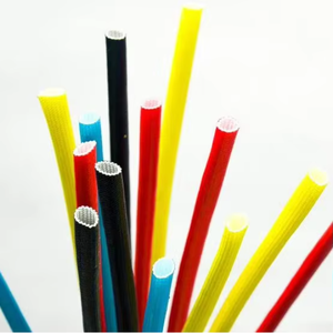 Manchon en fibre de verre résistant à la chaleur avec logo personnalisé HAOFA, gaine tressée enduite de silicone pour la <span class=keywords><strong>protection</strong></span> des tuyaux et des fils (4-152 mm) - Product Image 1