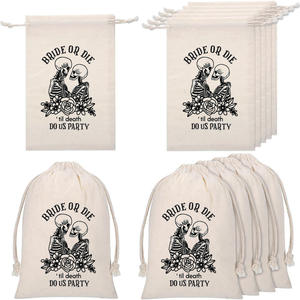 Bolsas <span class=keywords><strong>de</strong></span> Lona Personalizadas con Estampado <span class=keywords><strong>de</strong></span> Halloween 'Hasta que la <span class=keywords><strong>Muerte</strong></span> nos Separe', Bolsas <span class=keywords><strong>de</strong></span> Regalo Reutilizables y Duraderas para Fiestas - Product Image 1