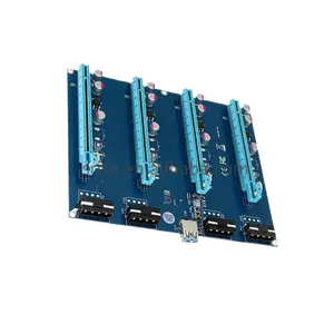 PCI-E Adapter 1x Expansion Kit PCI Express 1 to 4 Port PCI Express Switch Multiplier HUB PCIE x1 to x16 Riser Card Adapter