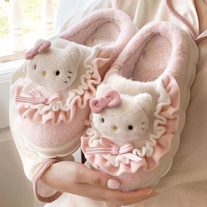 Casa interna per pantofole per le signore carino modello <span class=keywords><strong>cane</strong></span> <span class=keywords><strong>con</strong></span> fondo spesso antiscivolo scarpe di cotone nuovo Design <span class=keywords><strong>con</strong></span> lana nuova scarpa da uomo - Product Image 1