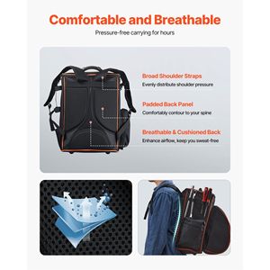 Mochila de soldadura de poliéster 600D 35.6L para herramientas y bolsa de herramientas para soldador de casco - Product Image 3