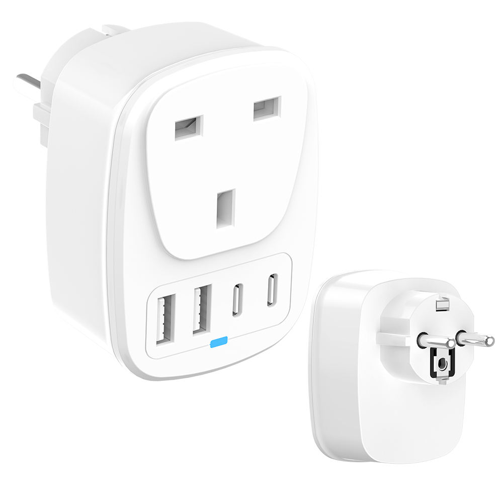 HONPNK Travel Adapter 18W PD Fast Charging Adapter Travel Conversion Plug Socket Multi-Port USB Adapter for UK EU US AU