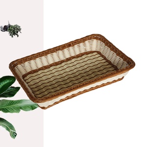 Wholesale Customers Size Handmade <strong>square</strong> Weaving Fruit Shopstorage Rattan <strong>Baskets</strong> - Product Image 4