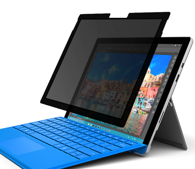 Reusable Washable Adhesive Frame Anti-Glare Laptop Privacy Filter Anti-blue Light Screen Protector for Microsoft Surface Pro X