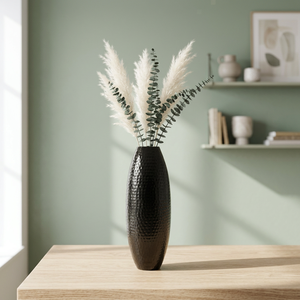 Macetero de metal negro minimalista, alto y moderno, para decoración del hogar en interiores, para sala de estar. - Product Image 6