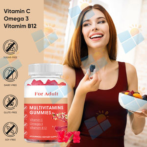 Complément alimentaire en gommes multivitaminées pour adultes SUNI OEM ODM, marque privée, sans sucre, à base de pectine, saveurs de fruits naturels, sans OGM, sans gluten - Product Image 3