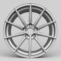Nouvelle jante de voiture en alliage d'aluminium forgé à 10 branches, brossée argentée, concave, avec logo personnalisé, 18-22 pouces, 5x114.3