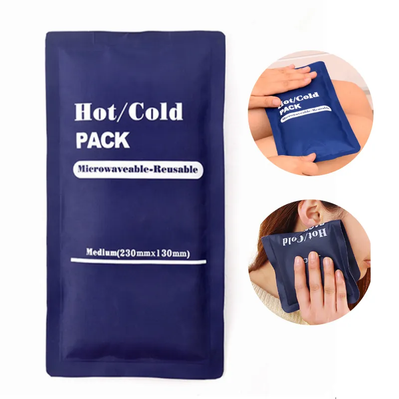 Özel kullanımlık buz torbası isı terapi Wrap ilk yardım sıcak soğuk jel paketi ağrı kesici