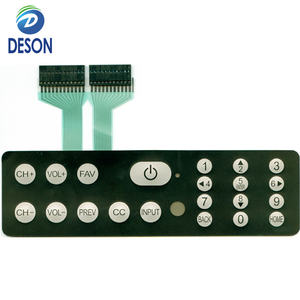Deson กําหนดเองนูนโลหะโดมแผงสัมผัสปุ่มกดสวิตช์เมมเบรนกันน้ํากราฟิกซ้อนทับสําหรับการควบคุมรีโมทคอนโทรล - Product Image 4