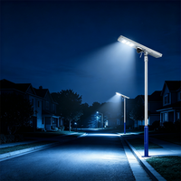 Lampe solaire de rue intelligente tout-en-un pour extérieur avec caméra HD 2MP, WiFi 4G, capteur de mouvement, vision nocturne IR, lampe de sécurité routière LED
