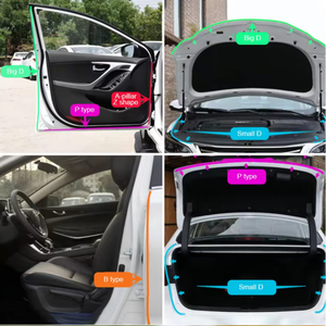 Guarnizione per Porta Auto in Gomma Isolamento Acustico Tipo D <span class=keywords><strong>B</strong></span> <span class=keywords><strong>P</strong></span> Z Modello 646 ZHE con Forte Adesivo - Product Image 5