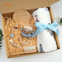 Nouveautés : Coffret Cadeau d'Emmaillotage pour Nouveau-né, Couverture Douillette en Mousseline de Bambou et Coton pour Bébé