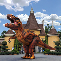 Costume de mascotte gonflable publicitaire personnalisé 360°, costume de dinosaure réaliste en Oxford gonflable pour les fêtes en plein air
