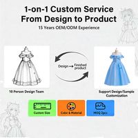 Ensemble de costumes de film TV de princesse pour robe pour les spectacles de Noël comprend des costumes d'anime