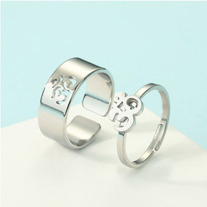 Anillos Impermeables Que No Se Deslustran, Chapados en Oro PVD de 14k y 18k, Anillo de Acero Inoxidable 316L de Moda para Yoga, para Mujer - Product Image 2