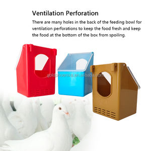 YYC Neuer Kunststoff-Vogelkäfig-Futterbehälter für Tauben mit 1, <span class=keywords><strong>2</strong></span> oder <span class=keywords><strong>3</strong></span> Löchern Taubenfutterautomat - Product Image 5