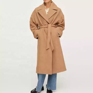 <span class=keywords><strong>2022</strong></span> moda personalizada otoño diseñador señora venta al por mayor Otoño e Invierno grueso <span class=keywords><strong>c</strong></span>álido mezcla mujeres gabardina larga lana mínimo abrigo de lujo - Product Image 5