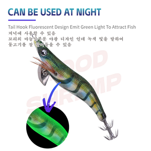 EGI Lula Gabarito De Madeira Camarão Isca Lula Polvo Isca Durável Metal ABS Silicone Isca Rio Pesca #2.5 #3.0 Montanha Molde - Product Image 4