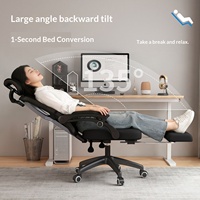 Chaise de bureau ergonomique personnalisée en maille avec fonction d'inclinaison réglable et dossier rembourré pour un confort de position assise prolongée