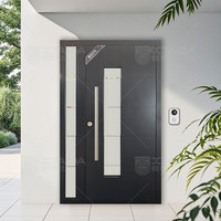 Porte d'entrée en métal moderne anti-effraction pour la construction – Fournisseur unique de portes en acier pour les promoteurs immobiliers